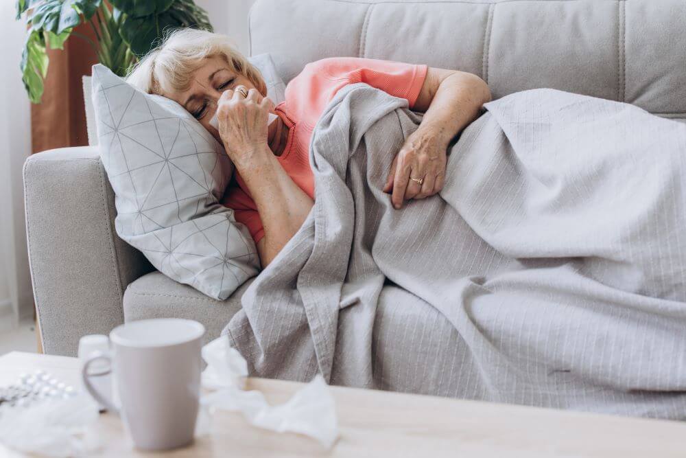 Dementia care with flu cold